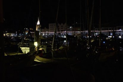 Peter Port by night.