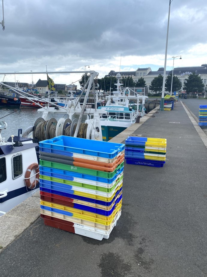 Een Normandische dag met zon en wolken.