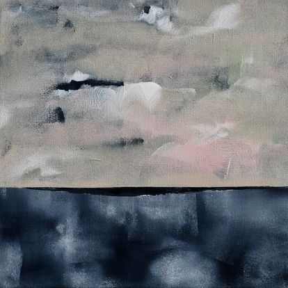 My silent sea is full of sound .   30 x 30 cm