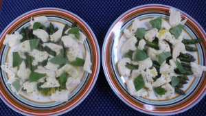 gegrilde puntasperges met mozarella