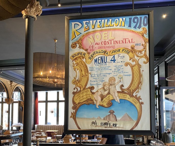 Het kerstmenu uit 1910.