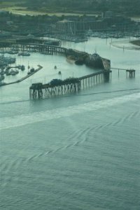 Uitzicht vanaf de Spinnaker Tower.